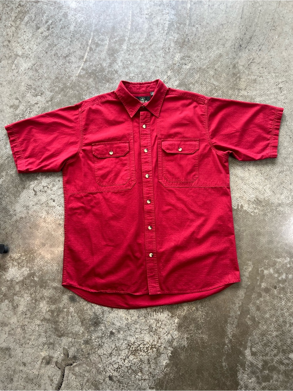 RedHead Red Utility Button Up Shirt Mens Large Outdoor Workwear